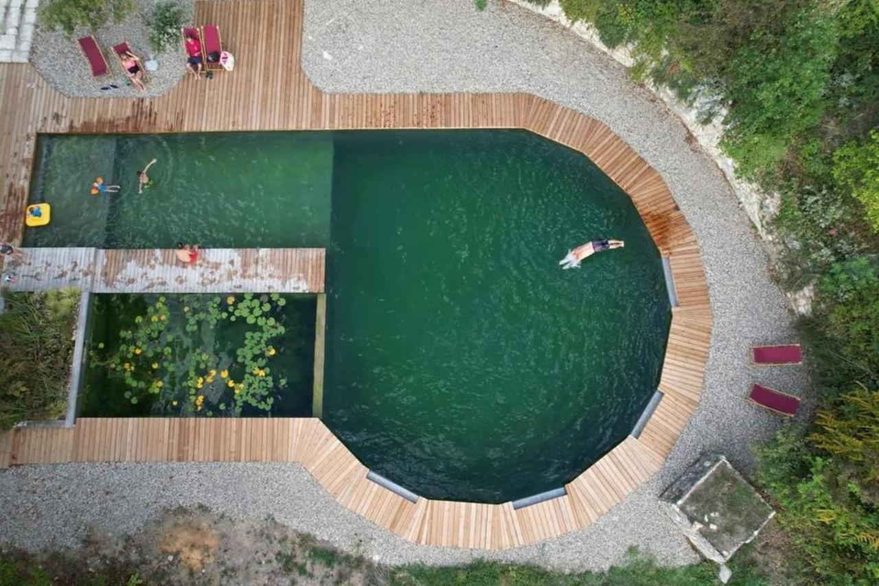 Maison Terre Les Cabanes De Fallot - Sauna Bain-Froid Piscine Naturelle L'isle-Bouzon Kültér fotó